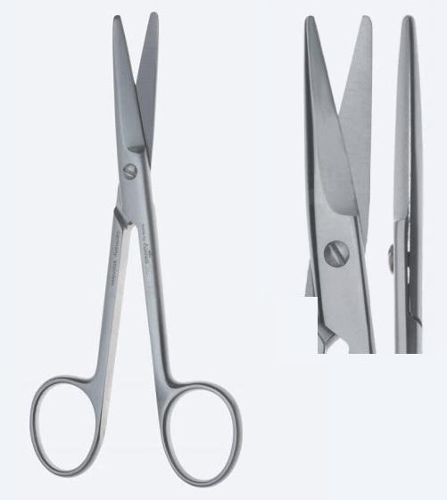 Ножиці, хірургічні, "Mayo", дисекційні, прямі, тупокінцеві, загальна довжина 170 мм, 6 3/4" . Бренд - Asanus Medizintechnik Gmb, Німеччина